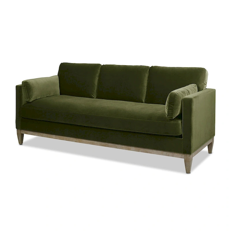 84" Velvet Track Arm Sofa