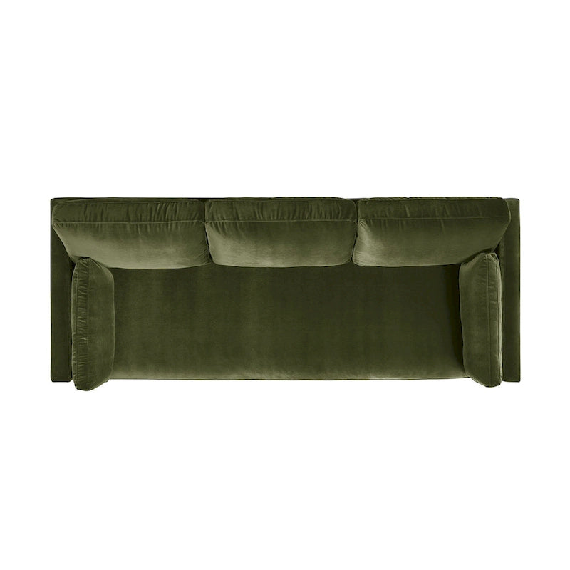 84" Velvet Track Arm Sofa