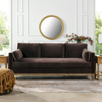 84" Velvet Track Arm Sofa