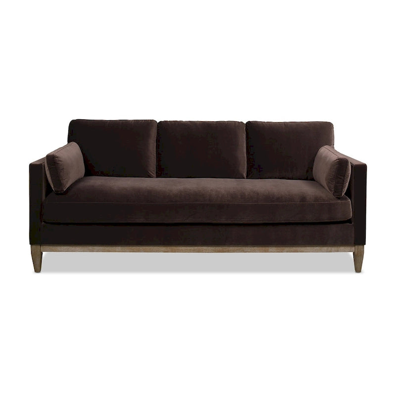 84" Velvet Track Arm Sofa