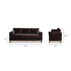 84" Velvet Track Arm Sofa