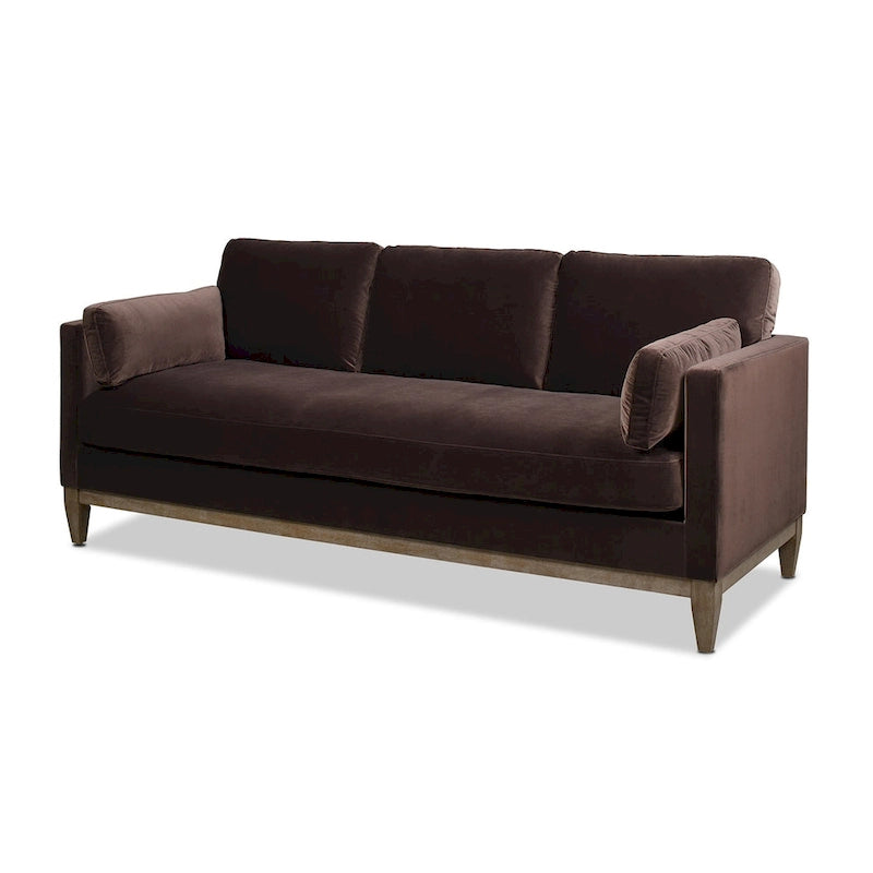 84" Velvet Track Arm Sofa