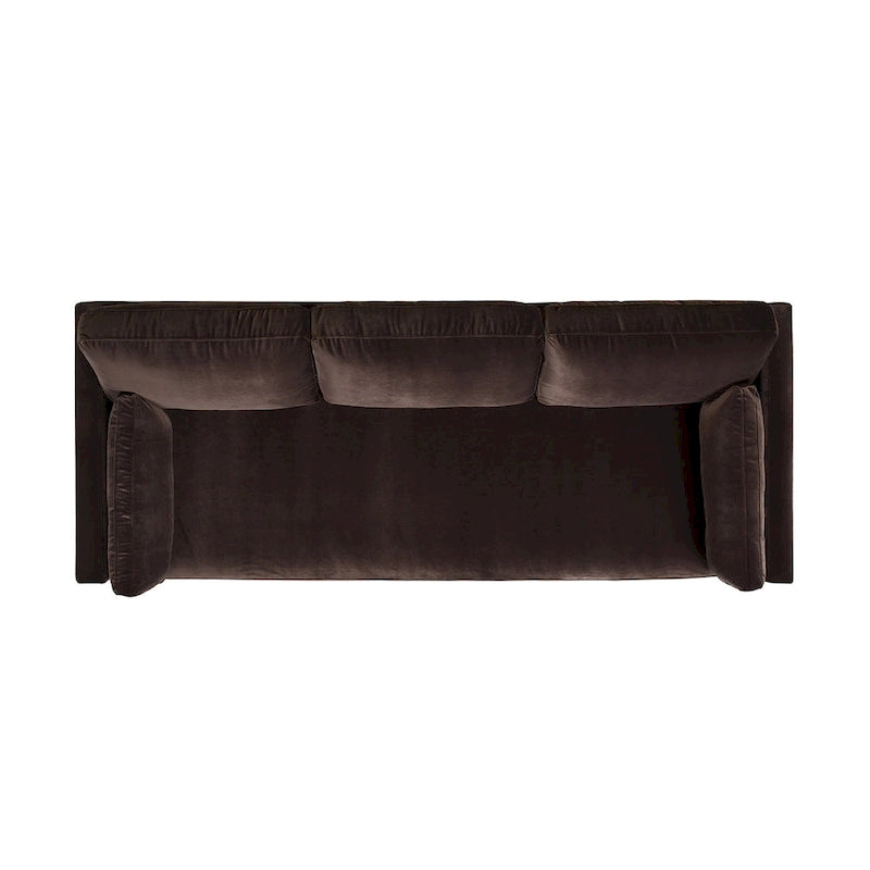 84" Velvet Track Arm Sofa