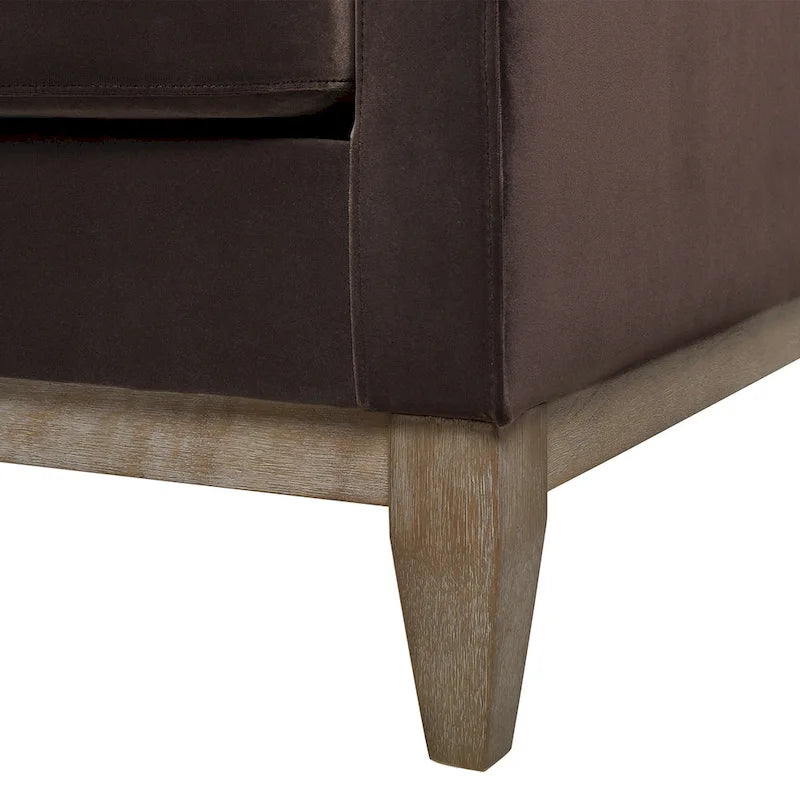 84" Velvet Track Arm Sofa