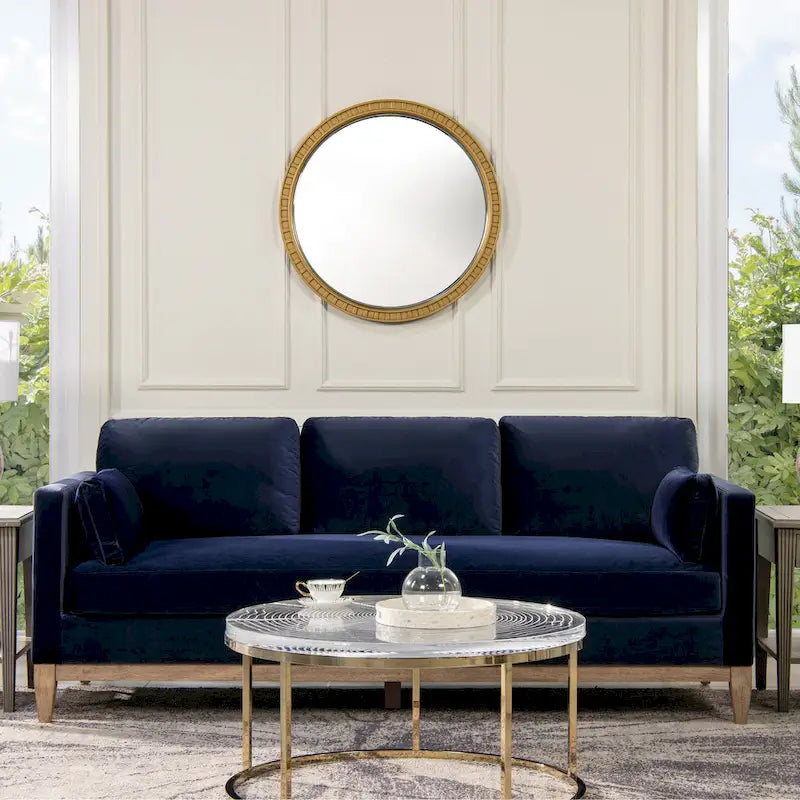 84" Velvet Track Arm Sofa