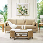 84" Velvet Track Arm Sofa