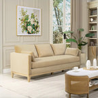 84" Velvet Track Arm Sofa