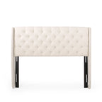 Queen Wingback Headboard - Button Tufted Diamond Stitch