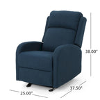 Fabric Rocking Recliner Chair - Single Seater