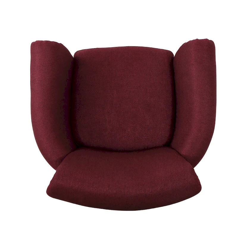 Modern roll-up club chair, adorned with rivet details