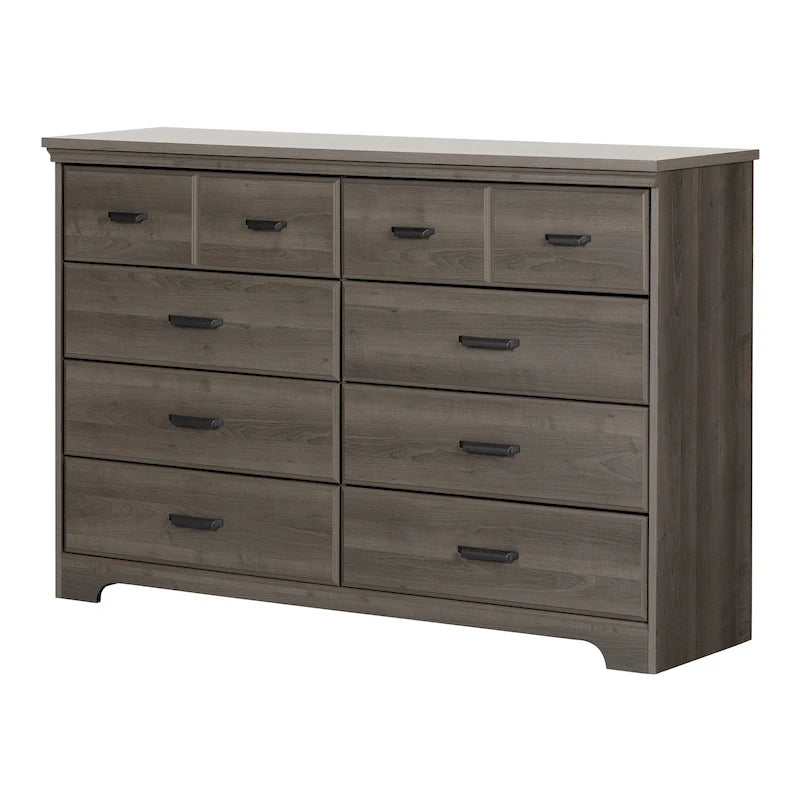 8-Drawer Dresser - Grey Maple/Weathered Oak