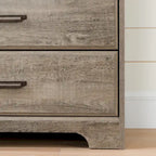 8-Drawer Dresser - Grey Maple/Weathered Oak