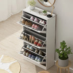 Shoe Cabinet with Flip Drawer for Entryway Rack Storage Organizer