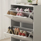 Shoe Cabinet with Flip Drawer for Entryway Rack Storage Organizer