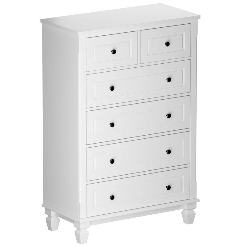 Modern Dresser with 6 Drawers Wood Chest of Storage Dressers Organizer