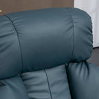 Gray Massage Recliner Chair with Footstool, 360° Swivel, Single Seat