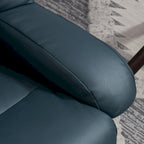 Gray Massage Recliner Chair with Footstool, 360° Swivel, Single Seat