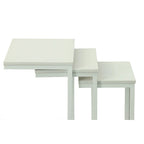 Black Metal Side Table with Slide-Under Base