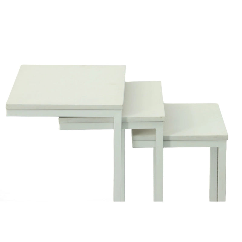 Black Metal Side Table with Slide-Under Base