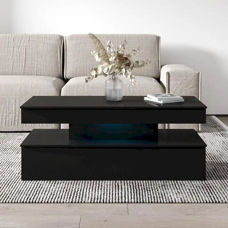 White High Gloss Coffee Table, Modern Style