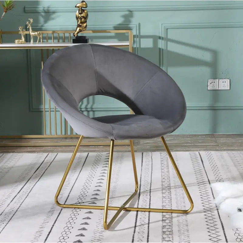 Velvet Accent Chair - Blue/Green/Grey/Pink - Single Seat