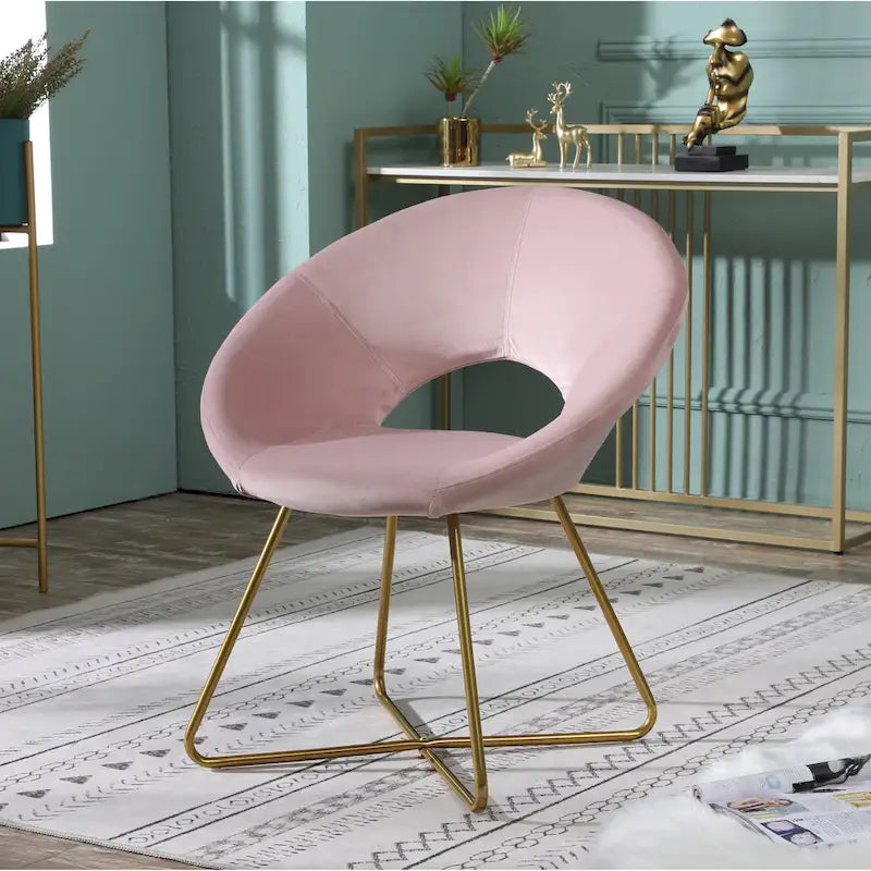Velvet Accent Chair - Blue/Green/Grey/Pink - Single Seat