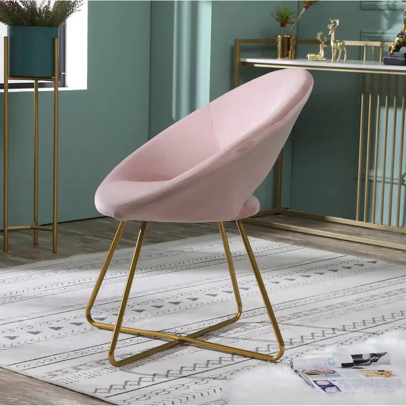 Velvet Accent Chair - Blue/Green/Grey/Pink - Single Seat