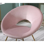Velvet Accent Chair - Blue/Green/Grey/Pink - Single Seat