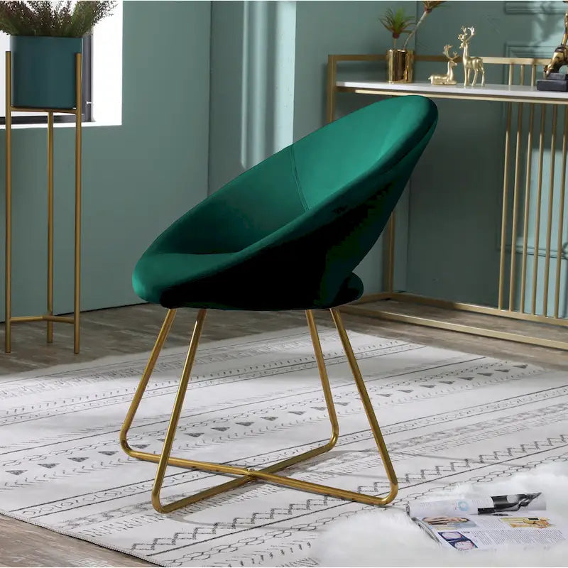 Velvet Accent Chair - Blue/Green/Grey/Pink - Single Seat
