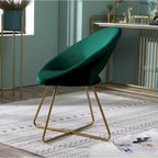 Velvet Accent Chair - Blue/Green/Grey/Pink - Single Seat