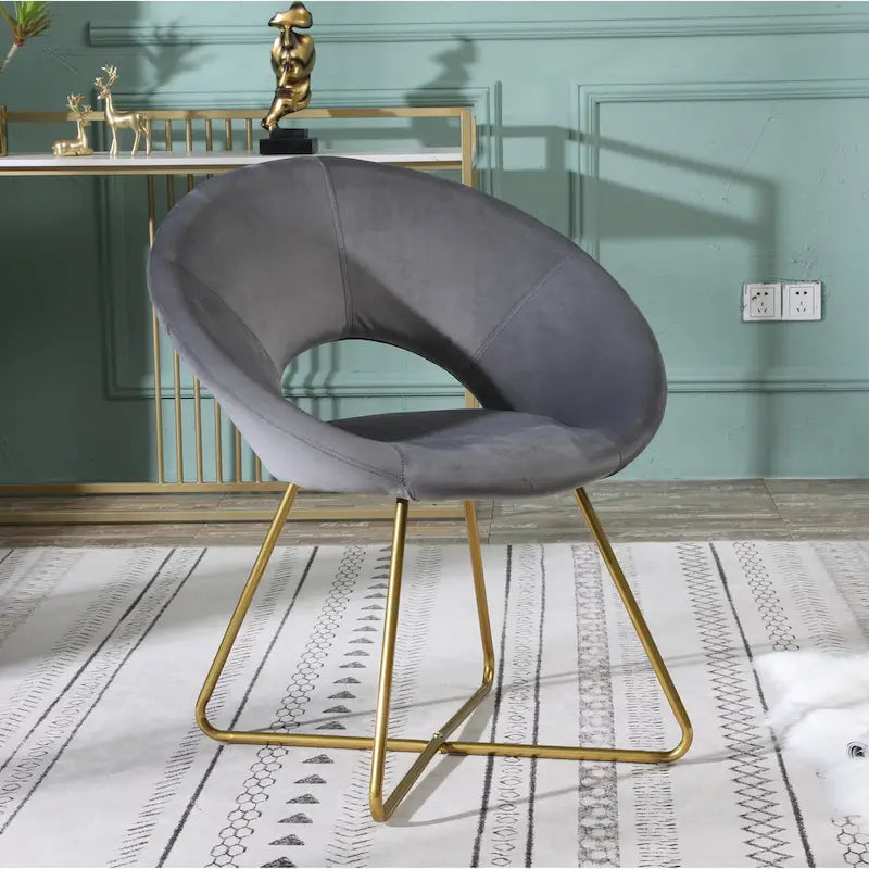 Velvet Accent Chair - Blue/Green/Grey/Pink - Single Seat
