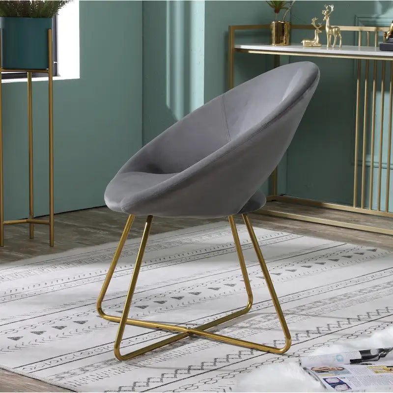 Velvet Accent Chair - Blue/Green/Grey/Pink - Single Seat