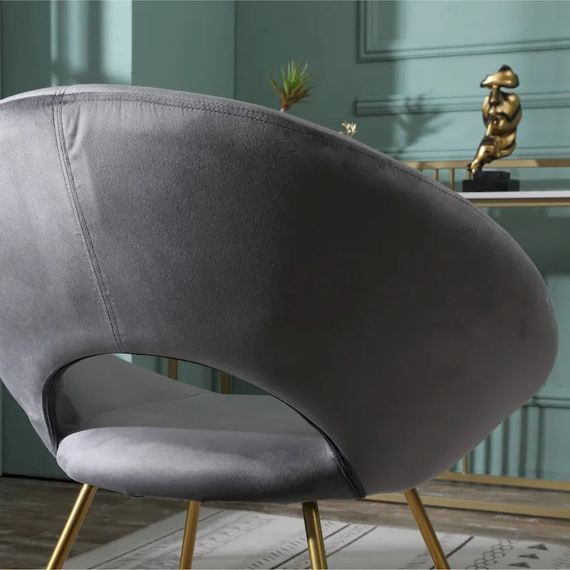 Velvet Accent Chair - Blue/Green/Grey/Pink - Single Seat