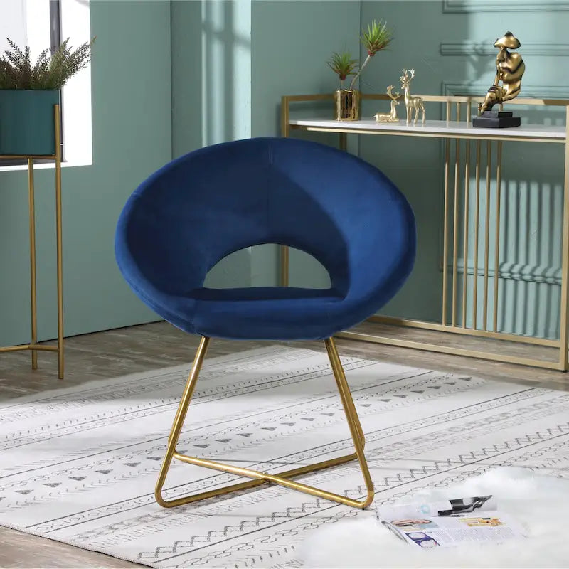 Velvet Accent Chair - Blue/Green/Grey/Pink - Single Seat