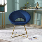 Velvet Accent Chair - Blue/Green/Grey/Pink - Single Seat