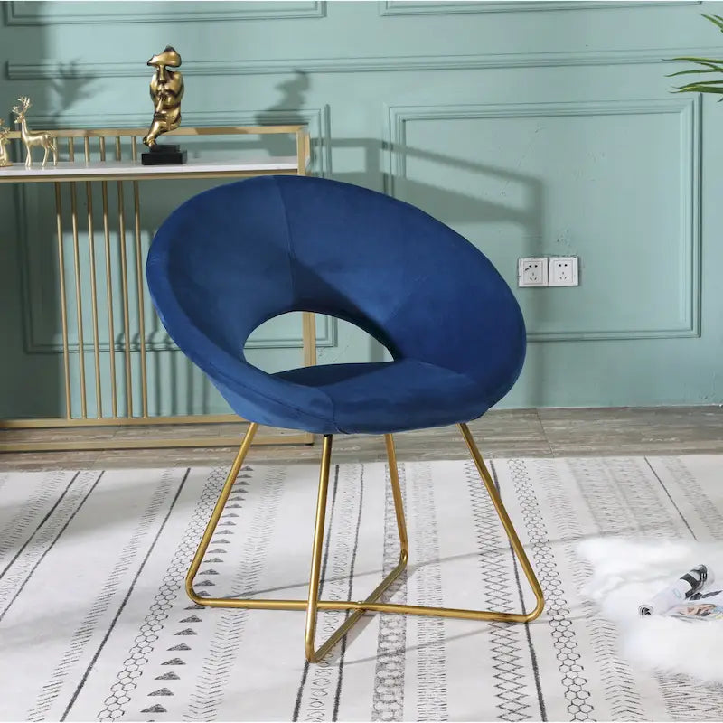 Velvet Accent Chair - Blue/Green/Grey/Pink - Single Seat