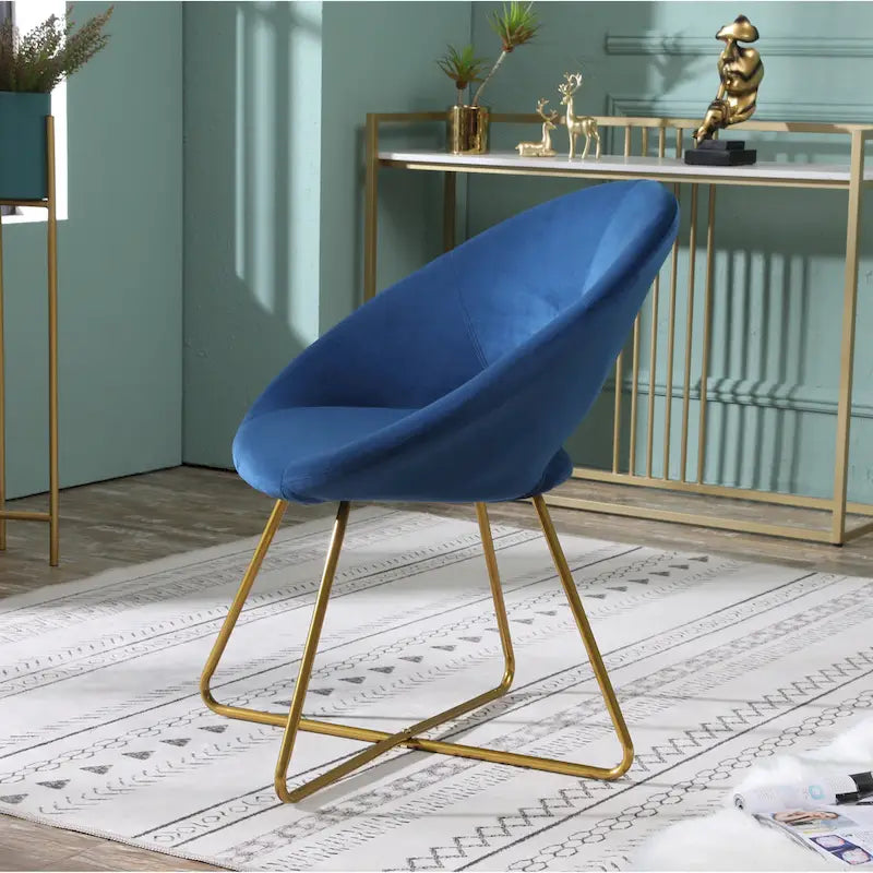 Velvet Accent Chair - Blue/Green/Grey/Pink - Single Seat