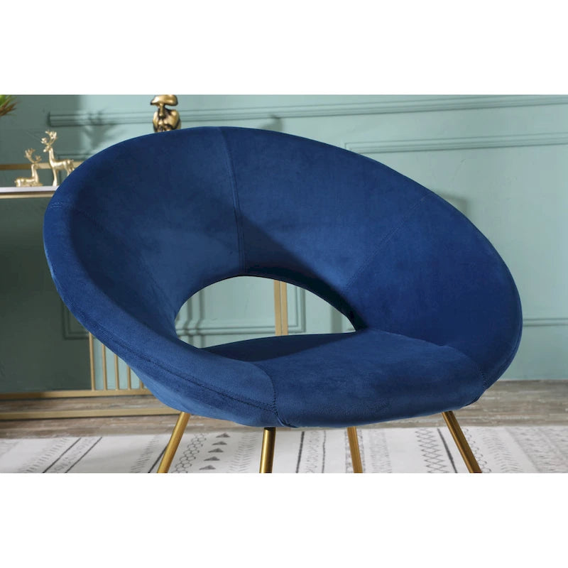 Velvet Accent Chair - Blue/Green/Grey/Pink - Single Seat