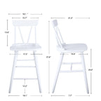 Black Wooden Counter Stool 24" - 2 Pack