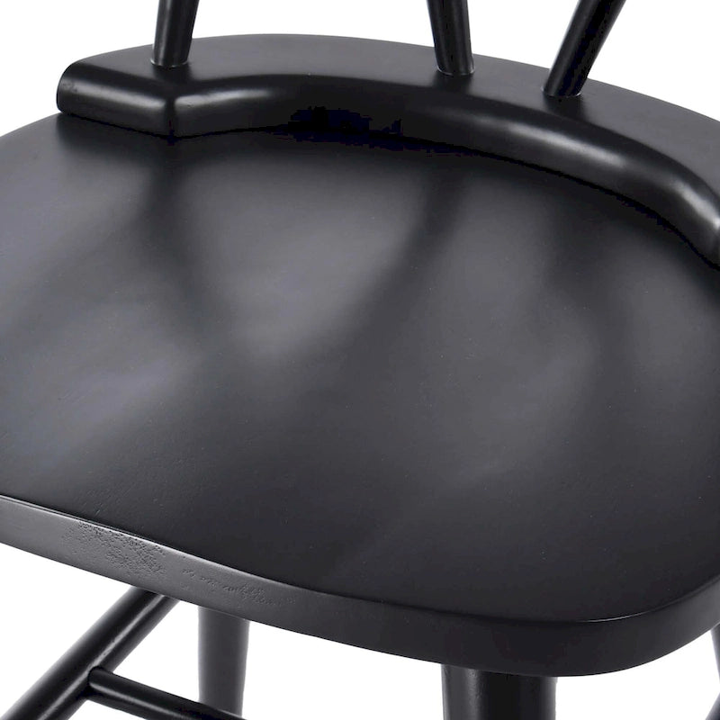 Black Wooden Counter Stool 24" - 2 Pack