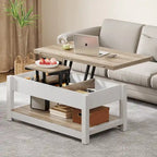 Lift Top Coffee Table with Storage - Extendable for 6-8 People