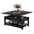 Lift Top Coffee Table with Storage - Extendable for 6-8 People