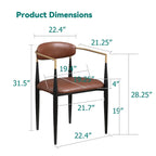 Boucle Upholstered Dining Chair with Metal Frame