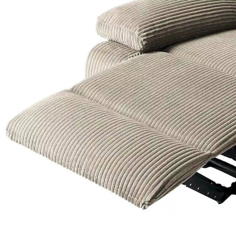 Vegan Leather Upholstered Push Back Manual Recliner Chair