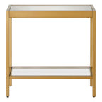 Bronze Rectangular Glass Side Table 24 Inch