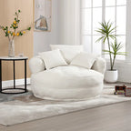 Indoor circular wide sofa and lazy sofa chair