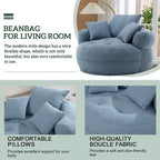 Indoor circular wide sofa and lazy sofa chair