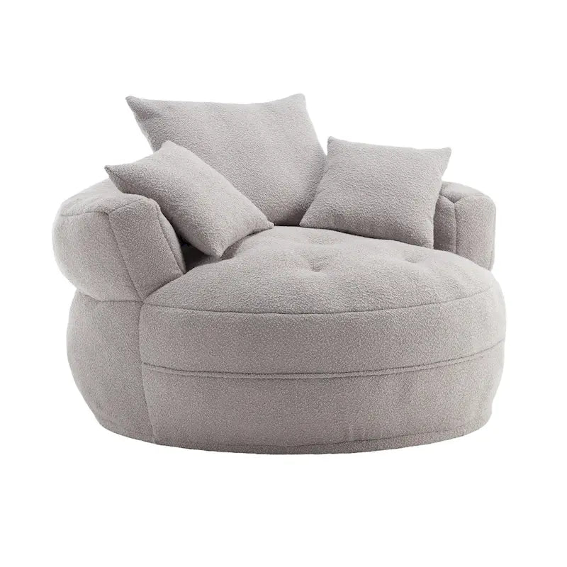 Indoor circular wide sofa and lazy sofa chair