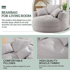 Indoor circular wide sofa and lazy sofa chair