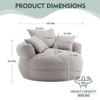 Indoor circular wide sofa and lazy sofa chair